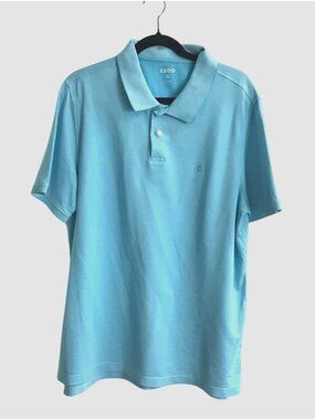 IZOD- MENS BLUE POLO SHORT SLEEVE SHIRT SIZE X-LARGE